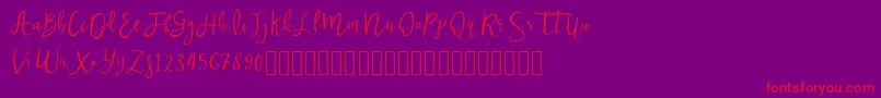 Nastar Font – Red Fonts on Purple Background