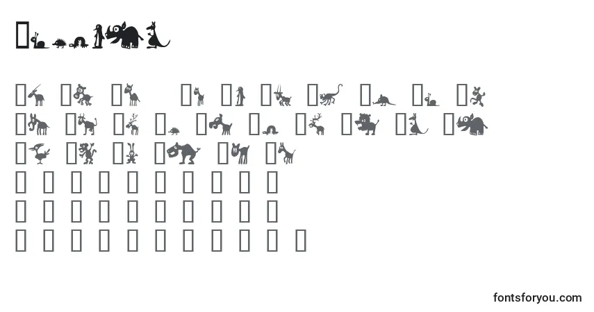 Schriftart Winpets – Alphabet, Zahlen, spezielle Symbole