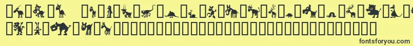 Winpets Font – Black Fonts on Yellow Background