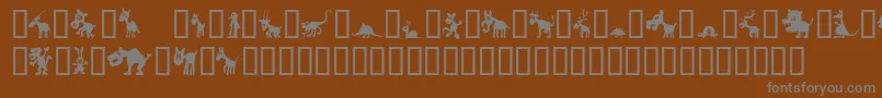 Winpets Font – Gray Fonts on Brown Background