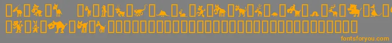 Winpets-Schriftart – Orangefarbene Schriften auf grauem Hintergrund