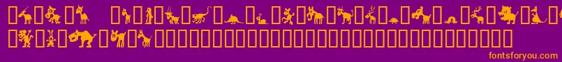 Police Winpets – polices orange sur fond violet