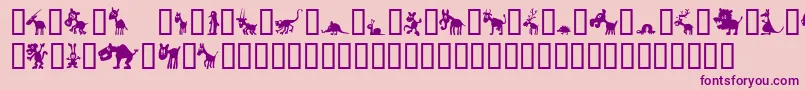 Winpets Font – Purple Fonts on Pink Background