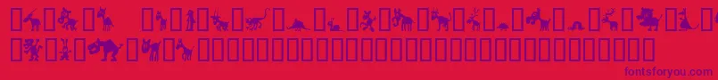 Winpets Font – Purple Fonts on Red Background