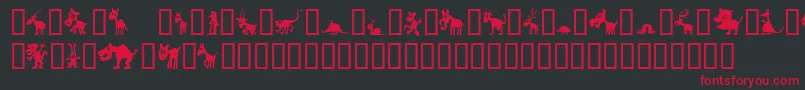Winpets Font – Red Fonts on Black Background