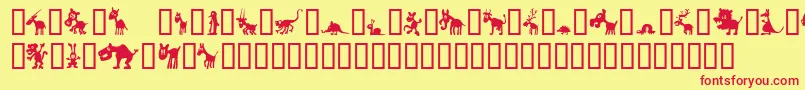 Winpets Font – Red Fonts on Yellow Background