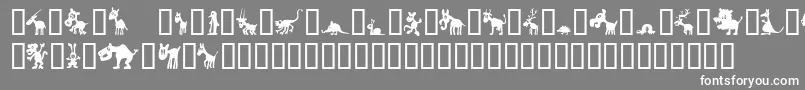 Winpets-Schriftart – Weiße Schriften auf grauem Hintergrund