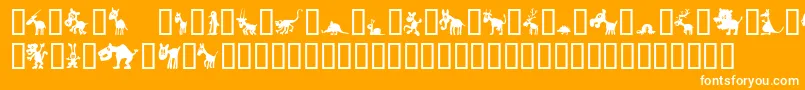 フォントWinpets – オレンジの背景に白い文字