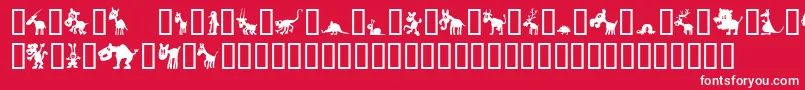 Winpets Font – White Fonts on Red Background