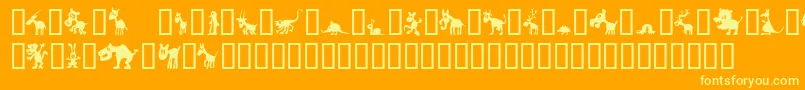 Winpets Font – Yellow Fonts on Orange Background
