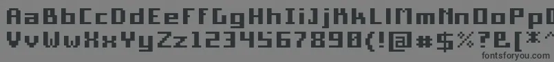 PixelSquareBold10-Schriftart – Schwarze Schriften auf grauem Hintergrund