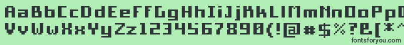 PixelSquareBold10 Font – Black Fonts on Green Background