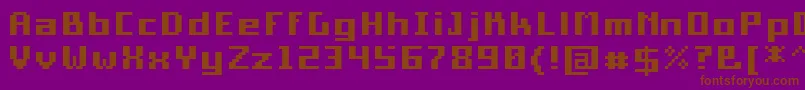 Police PixelSquareBold10 – polices brunes sur fond violet