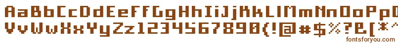 PixelSquareBold10 Font – Brown Fonts on White Background