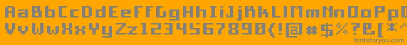 PixelSquareBold10 Font – Gray Fonts on Orange Background