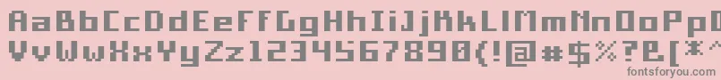 PixelSquareBold10 Font – Gray Fonts on Pink Background