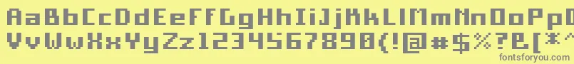 PixelSquareBold10 Font – Gray Fonts on Yellow Background