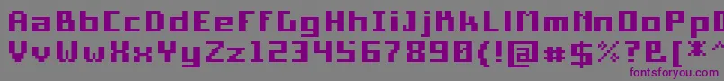 Шрифт PixelSquareBold10 – фиолетовые шрифты на сером фоне