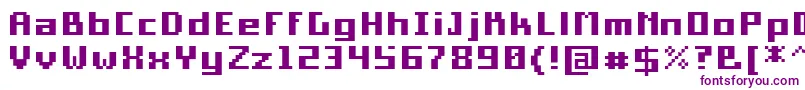 PixelSquareBold10 Font – Purple Fonts on White Background