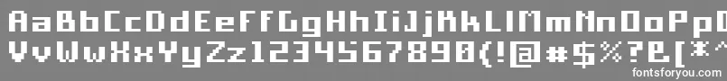 PixelSquareBold10 Font – White Fonts on Gray Background