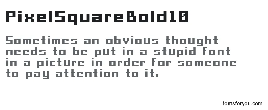 Schriftart PixelSquareBold10