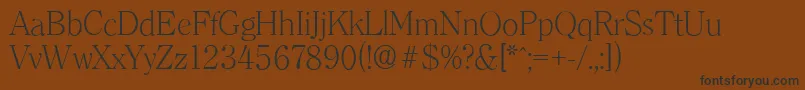 ClearfaceserialXlightRegular Font – Black Fonts on Brown Background