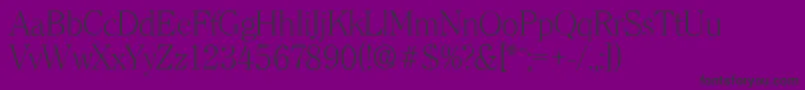 フォントClearfaceserialXlightRegular – 紫の背景に黒い文字