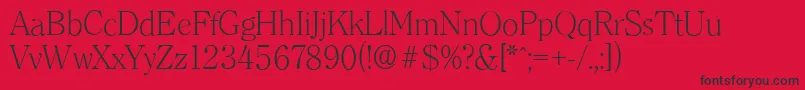 ClearfaceserialXlightRegular Font – Black Fonts on Red Background