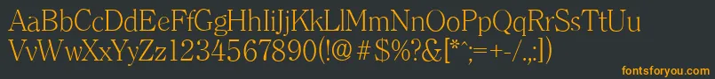 Шрифт ClearfaceserialXlightRegular – оранжевые шрифты на чёрном фоне