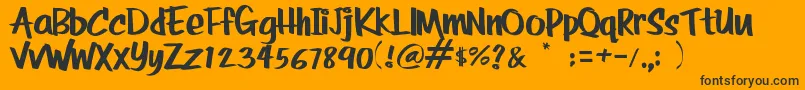 Шрифт RolinaBold – чёрные шрифты на оранжевом фоне