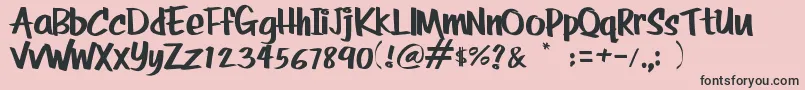 RolinaBold Font – Black Fonts on Pink Background