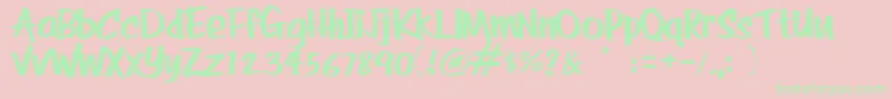 RolinaBold Font – Green Fonts on Pink Background