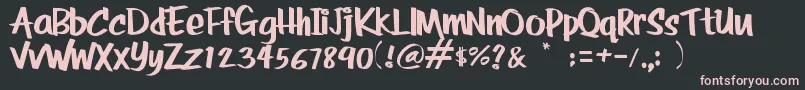 RolinaBold Font – Pink Fonts on Black Background