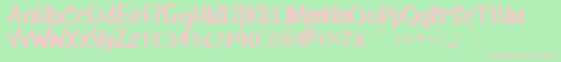 フォントRolinaBold – 緑の背景にピンクのフォント