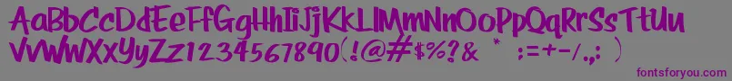 Шрифт RolinaBold – фиолетовые шрифты на сером фоне
