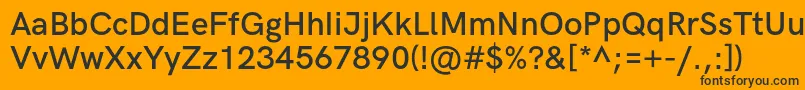 HkgroteskSemibold Font – Black Fonts on Orange Background