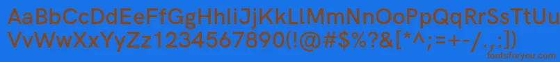 HkgroteskSemibold Font – Brown Fonts on Blue Background
