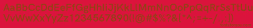 フォントHkgroteskSemibold – 赤い背景に茶色の文字