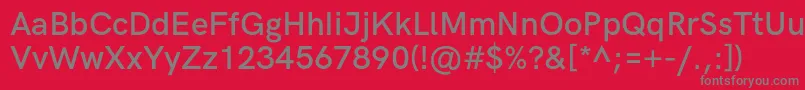 Weitere Informationen zur HkgroteskSemibold-Schriftart HkgroteskSemibold-Schriftart – Graue Schriften auf rotem Hintergrund
