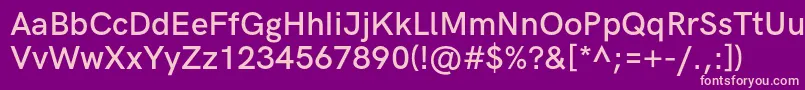 HkgroteskSemibold Font – Pink Fonts on Purple Background