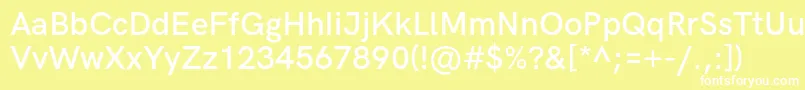 HkgroteskSemibold Font – White Fonts on Yellow Background