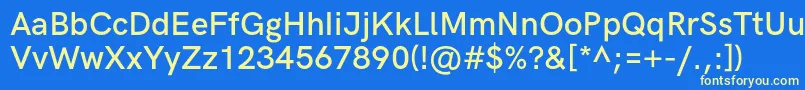 HkgroteskSemibold Font – Yellow Fonts on Blue Background