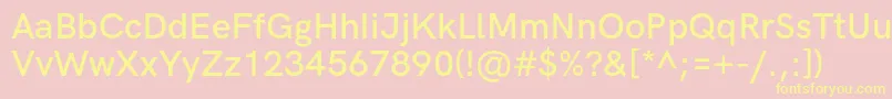 HkgroteskSemibold Font – Yellow Fonts on Pink Background