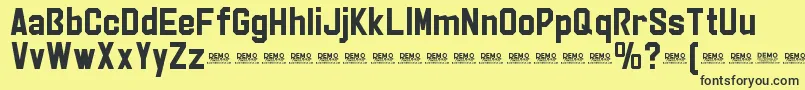 StrikerEurekaPersonalUse Font – Black Fonts on Yellow Background