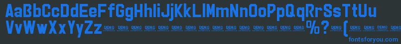 StrikerEurekaPersonalUse Font – Blue Fonts on Black Background