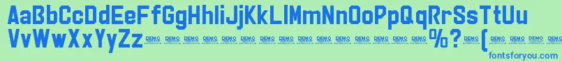 StrikerEurekaPersonalUse Font – Blue Fonts on Green Background