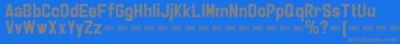 StrikerEurekaPersonalUse Font – Gray Fonts on Blue Background