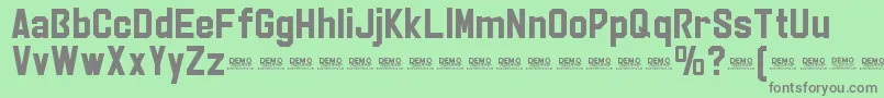 StrikerEurekaPersonalUse Font – Gray Fonts on Green Background