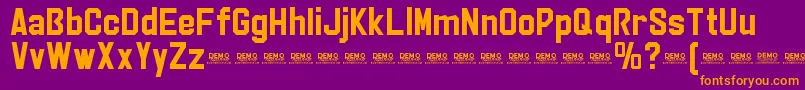 StrikerEurekaPersonalUse Font – Orange Fonts on Purple Background