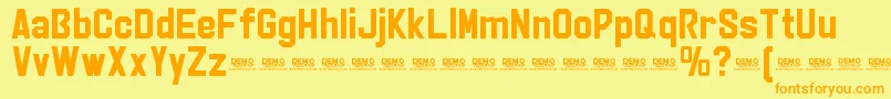 StrikerEurekaPersonalUse Font – Orange Fonts on Yellow Background
